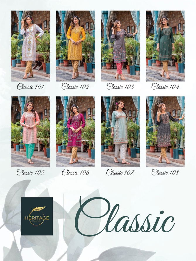 Heritage Classic Vol 4 Embroidery Kurti Catalog